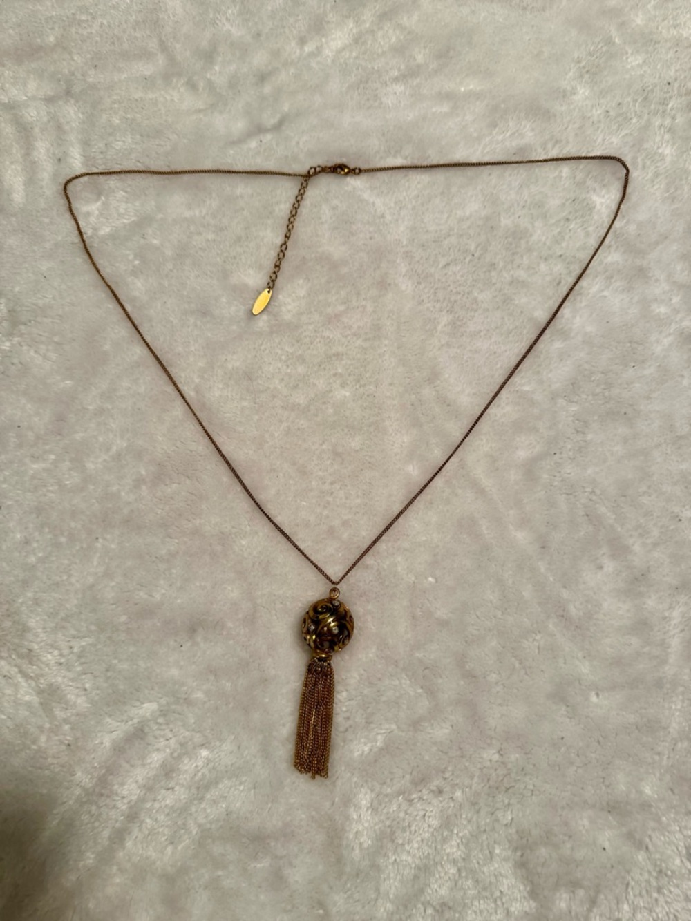 Gold Tassel Pendant Necklace - Women Jewelry